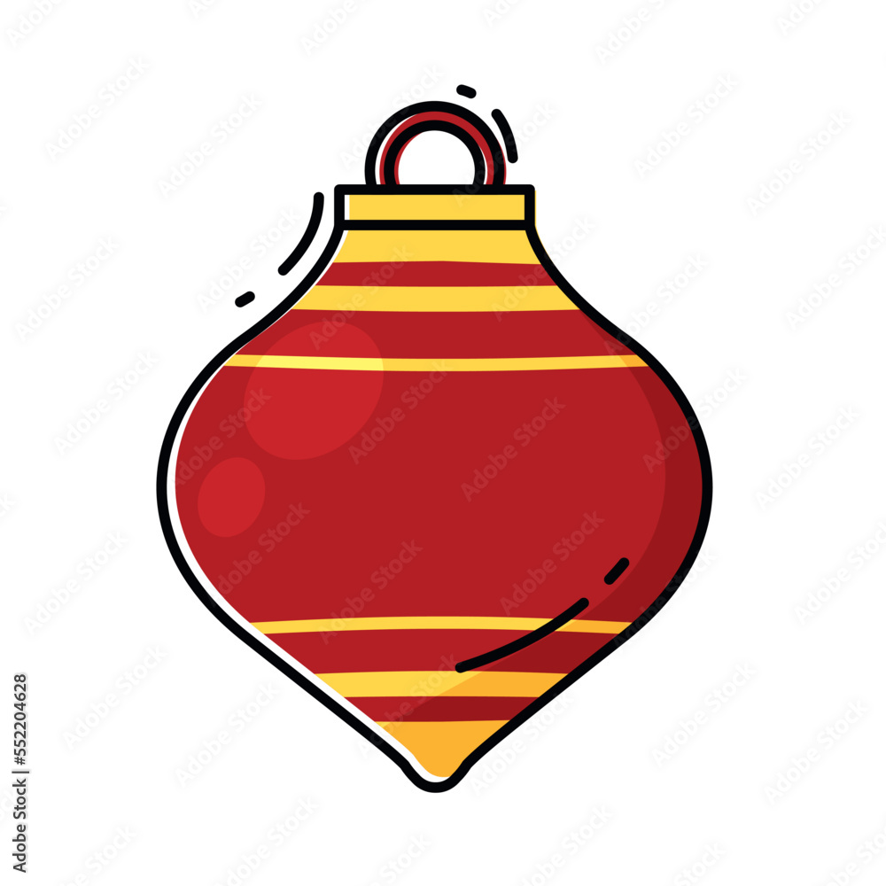 Obraz premium Isolated colored christmas ball with texture Vector