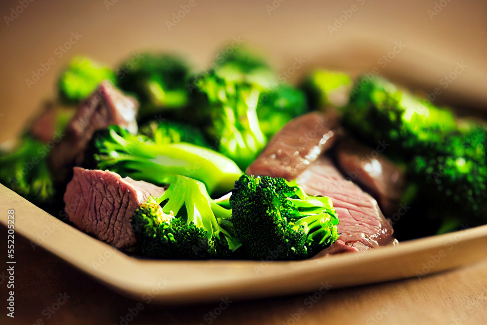 Vertical shot of delicious better than takeout beef with broccoli Generative AI Vertical shot of delicious better than takeout beef with broccoli Generative AI