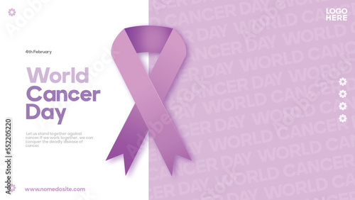 4 february world cancer day beautiful Banner