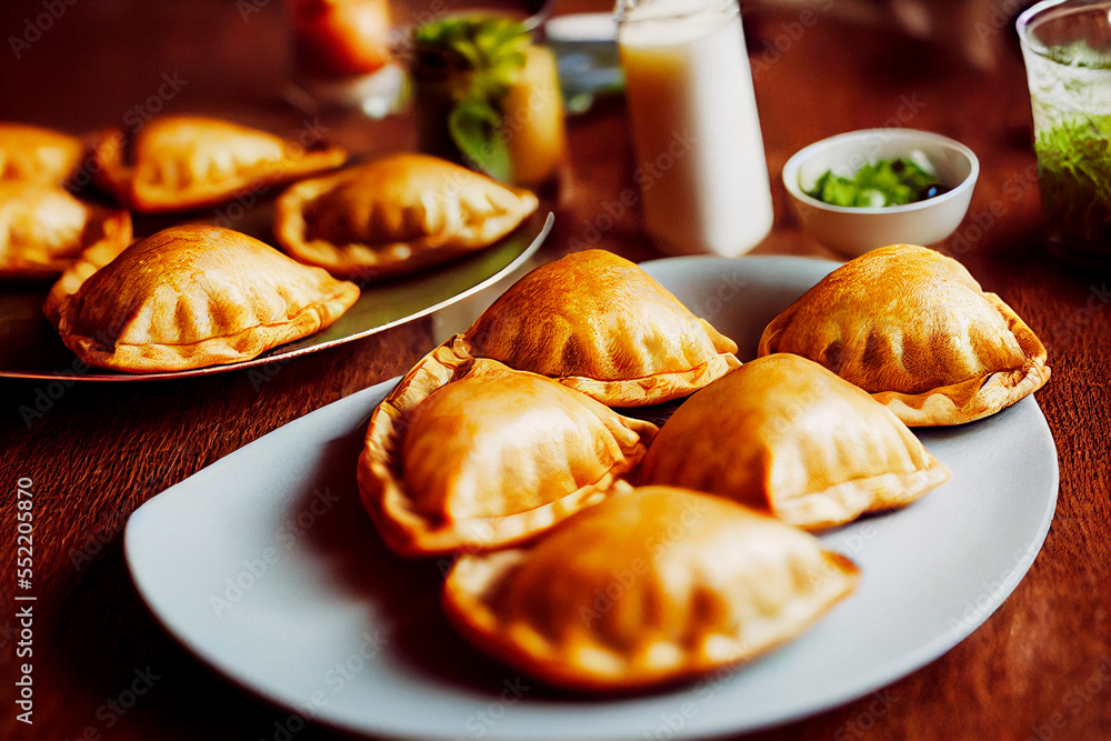 Vertical shot of delicious Empanadas Generative AI Vertical shot of delicious Empanadas Generative AI