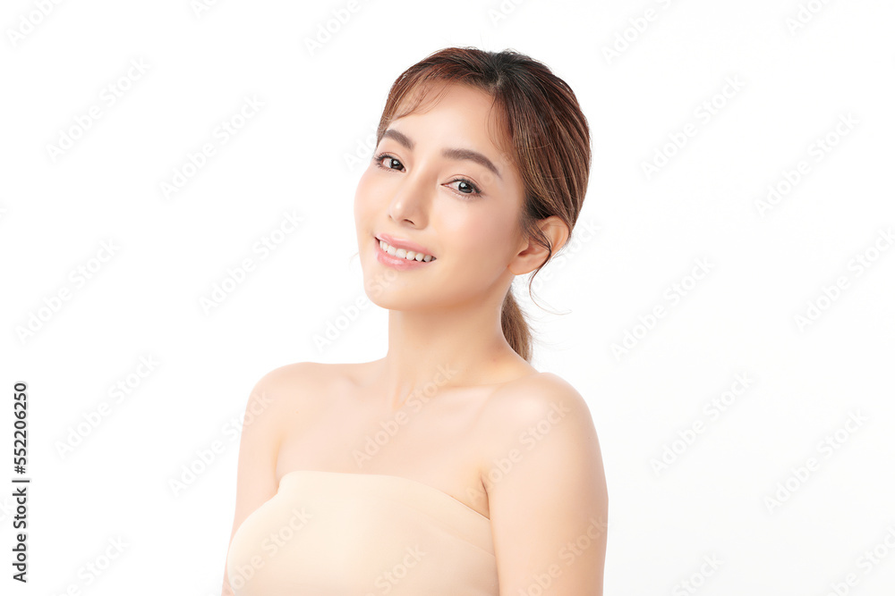 Beautiful young asian woman with clean fresh skin on white background, Face care, Facial treatment, Cosmetology, beauty and spa, Asian women portrait. Beautiful young asian woman with clean fresh skin on white background, Face care, Facial treatment, Cosmetology, beauty and spa, Asian women portrait.