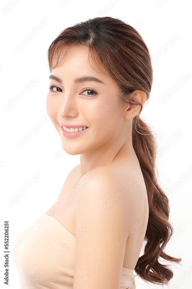 Beautiful young asian woman with clean fresh skin on white background, Face care, Facial treatment, Cosmetology, beauty and spa, Asian women portrait. Beautiful young asian woman with clean fresh skin on white background, Face care, Facial treatment, Cosmetology, beauty and spa, Asian women portrait.