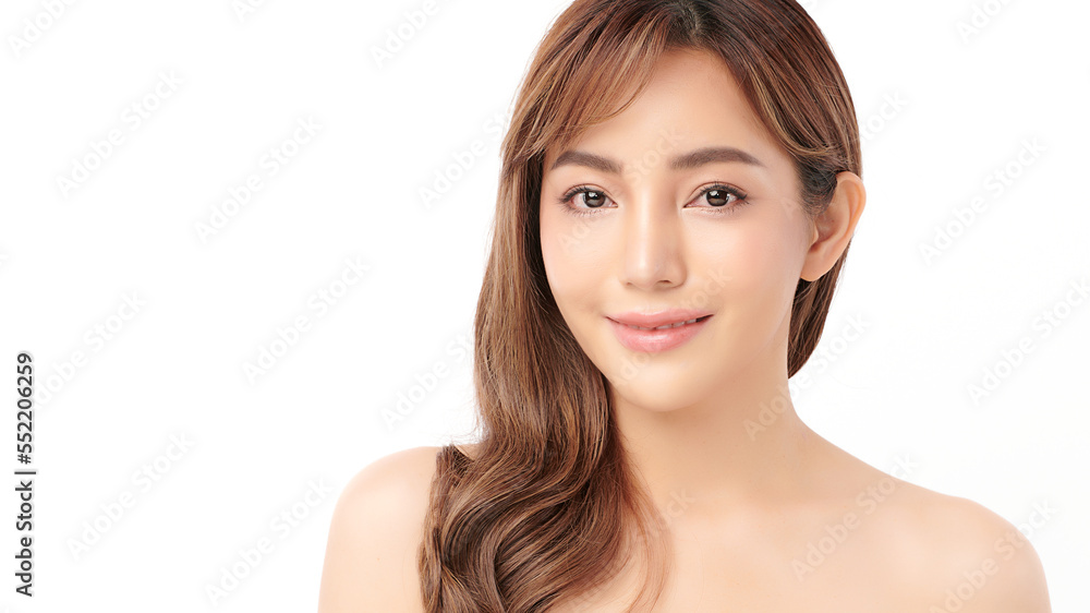 Beautiful young asian woman with clean fresh skin on white background, Face care, Facial treatment, Cosmetology, beauty and spa, Asian women portrait. Beautiful young asian woman with clean fresh skin on white background, Face care, Facial treatment, Cosmetology, beauty and spa, Asian women portrait.