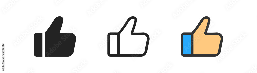 Like outline icon. Hand like. Thumb up. Social media sign. Quality symbol. Button for ui. Simple flat design. Like outline icon. Hand like. Thumb up. Social media sign. Quality symbol. Button for ui. Simple flat design.