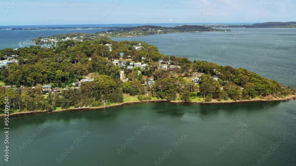 Aerial view looking at the lakeside headland and then the power station in the background. Aerial view looking at the lakeside headland and then the power station in the background.