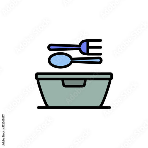 lunch box icon vector design templates