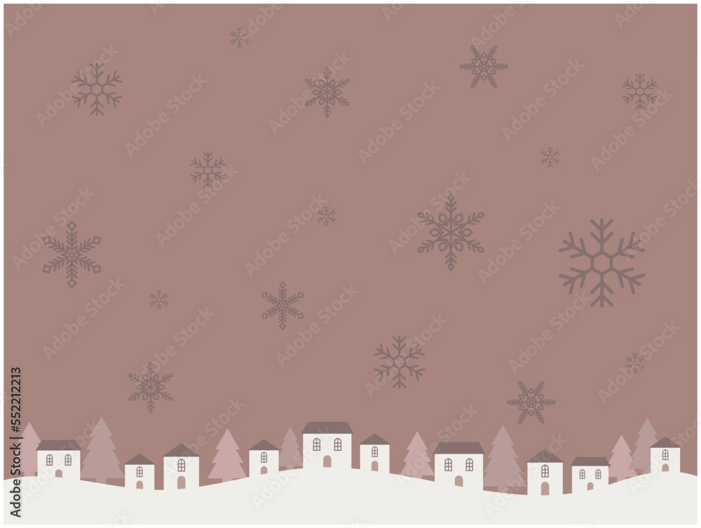 クリスマス　街並みの背景素材