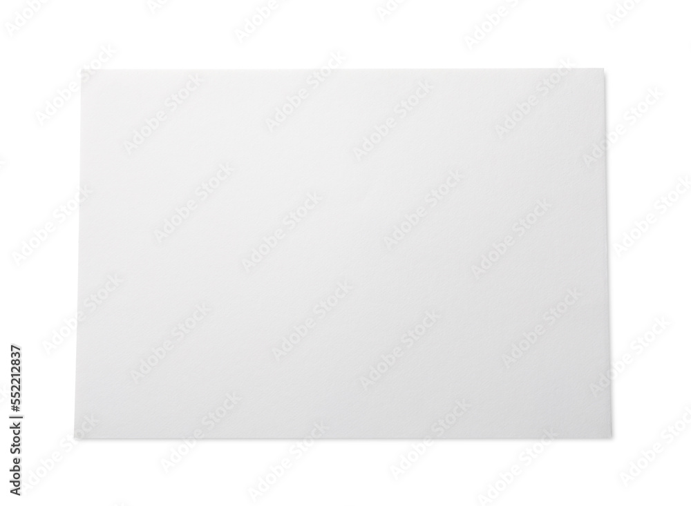 Blank paper sheet isolated on white, top view Blank paper sheet isolated on white, top view