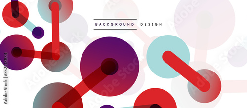 Abstract background. Round dots connected by lines. Trendy techno business template for wallpaper  banner  background or landing