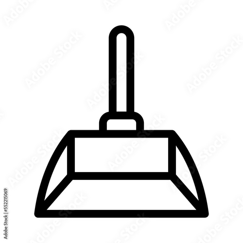 dustpan line icon illustration vector graphic