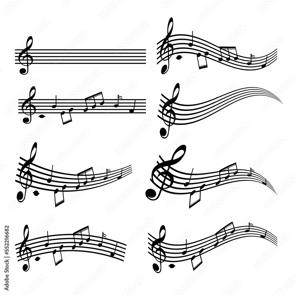 The music note for entertainment or education concept The music note for entertainment or education concept