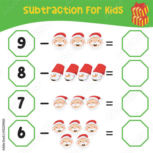 Count and match activity for children. Educational printable math worksheet. This worksheet is suitable for educating the early age children on how to count well. Vector file.
