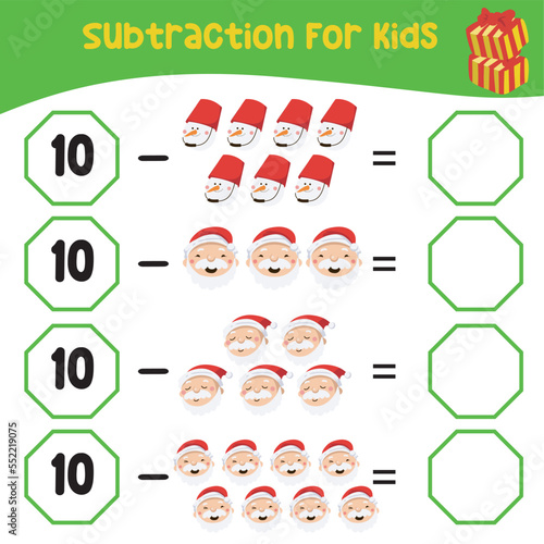 Count and match activity for children. Educational printable math worksheet. This worksheet is suitable for educating the early age children on how to count well. Vector file.