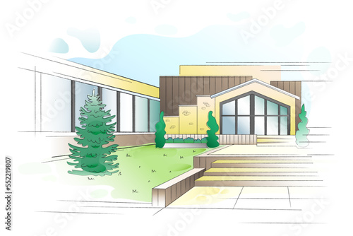 Project of new modern house...