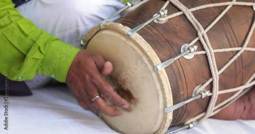 rajasthani folk music player dholak master band photo