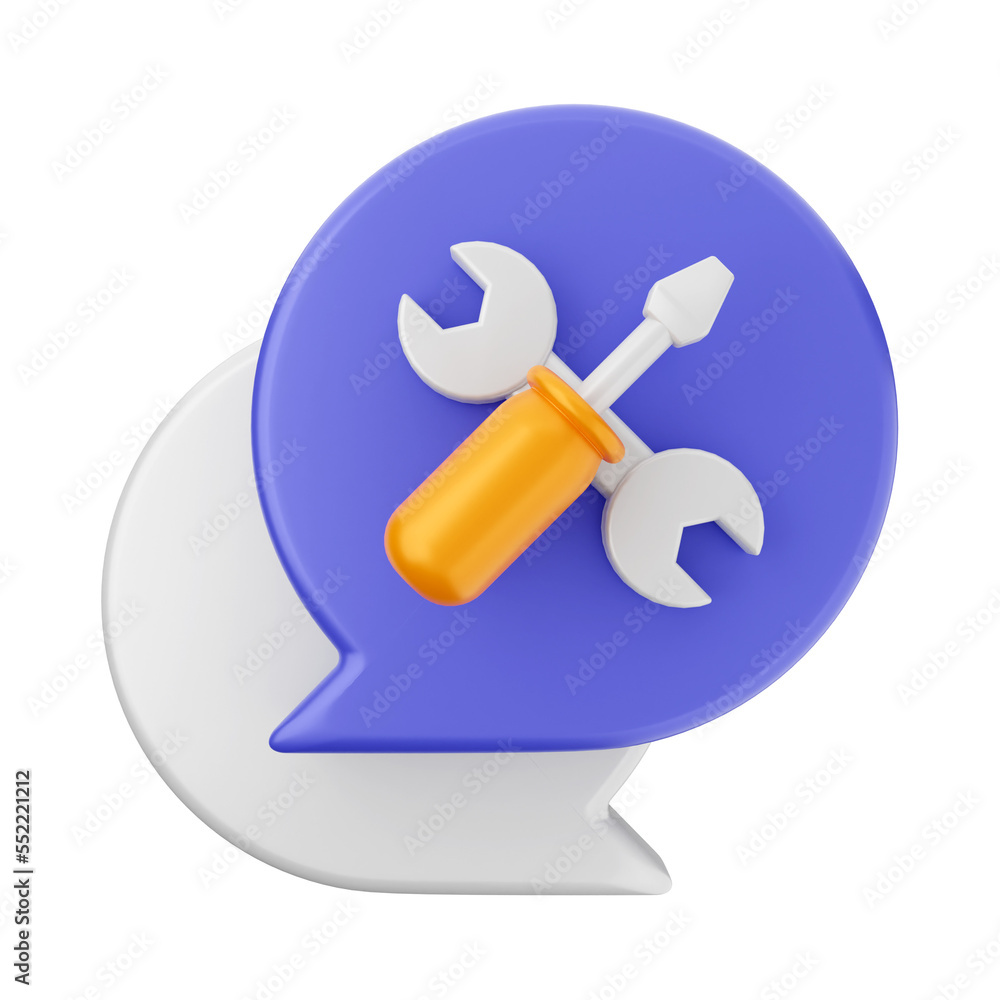 chat bubble icon illustration 3d render chat bubble icon illustration 3d render
