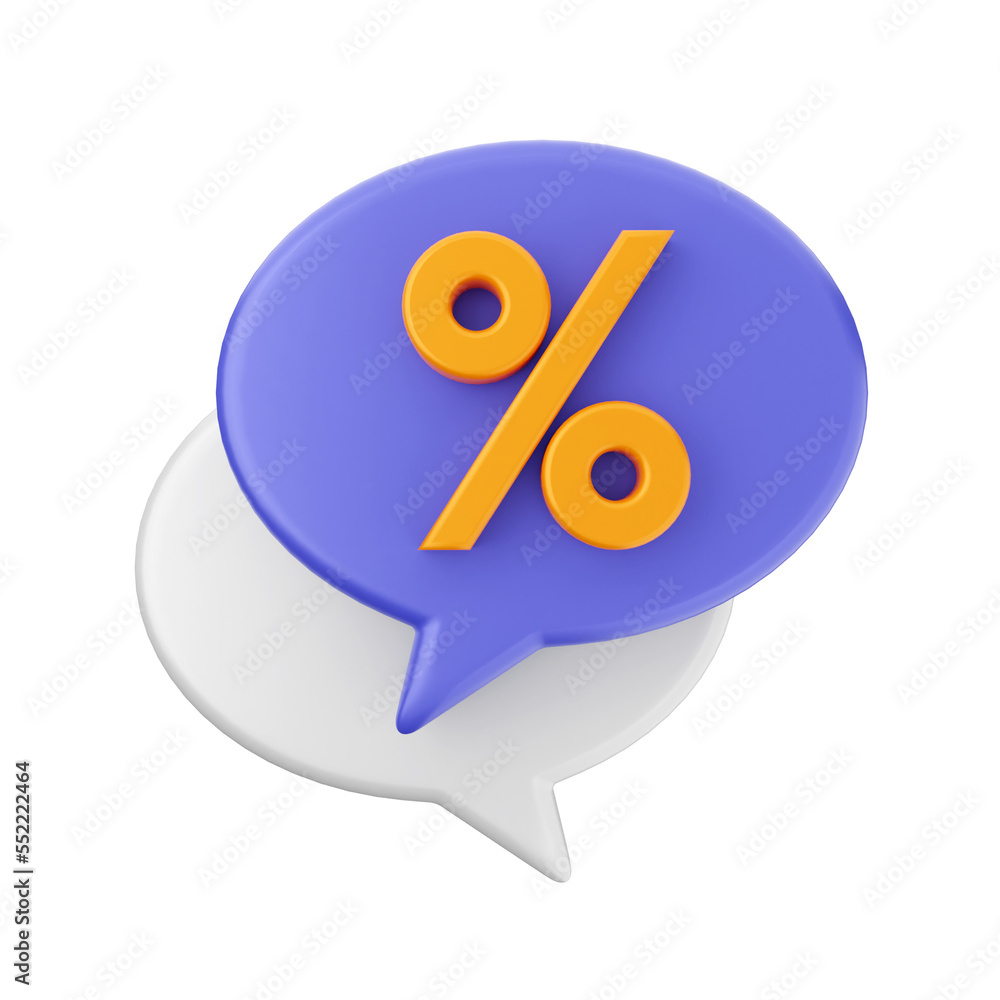 Obraz premium 3d chat bubble icon illustration