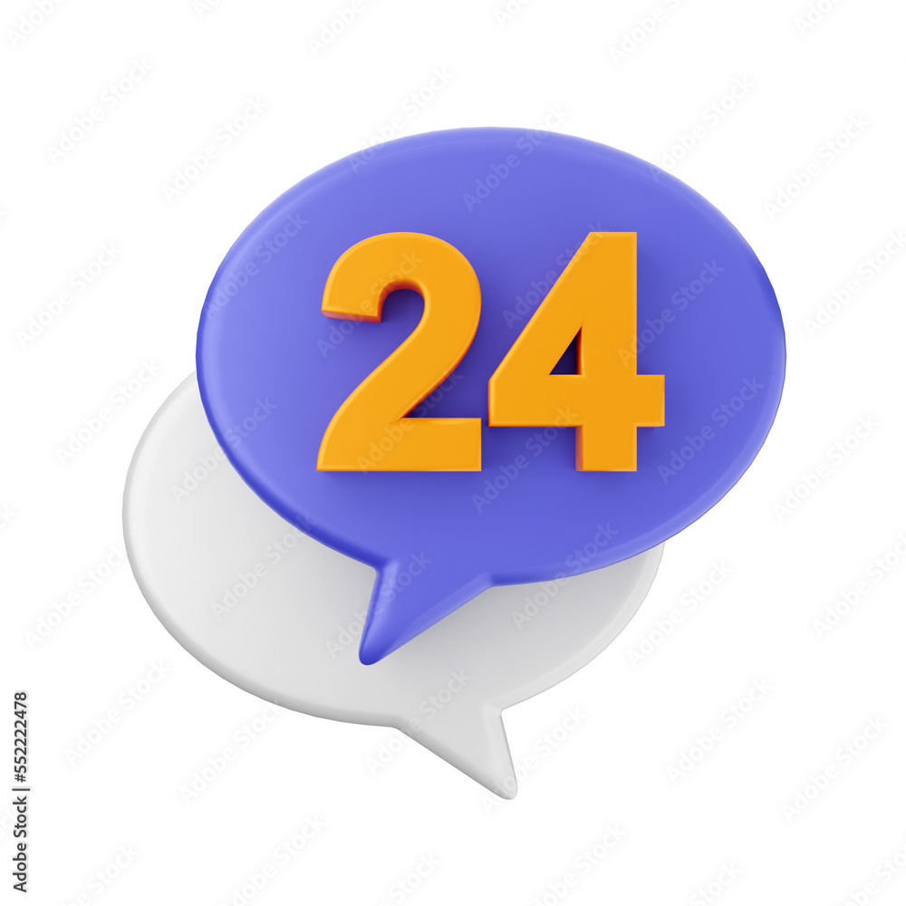 3d chat bubble icon illustration