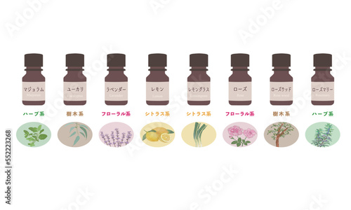 何系の香り・精油・エッセンシャルオイル・香り・ユーカリ・ラベンダー・レモン・ローズ・マジョラム