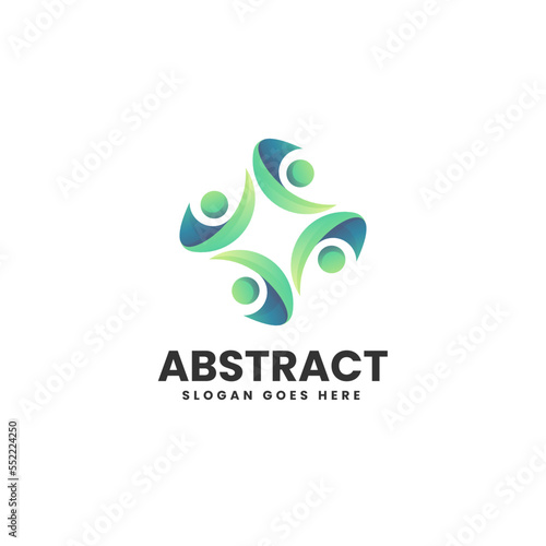 Vector Logo Illustration Abstract Gradient Colorful Style