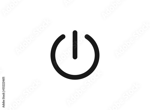 Power icon on white background.