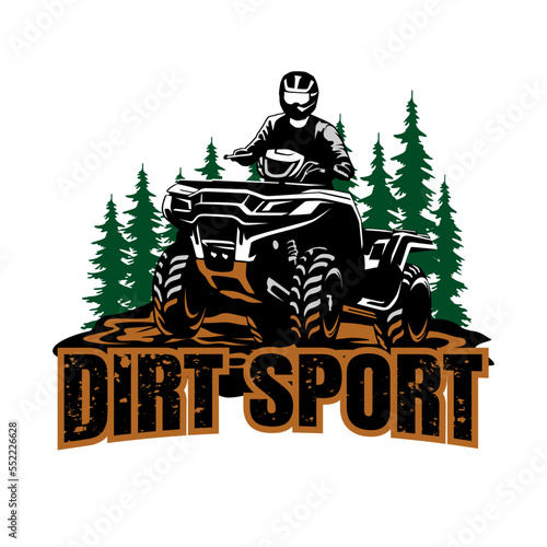 ATV SPORTS ILLUSTRATION DESIGN LOGO ICON VECTOR