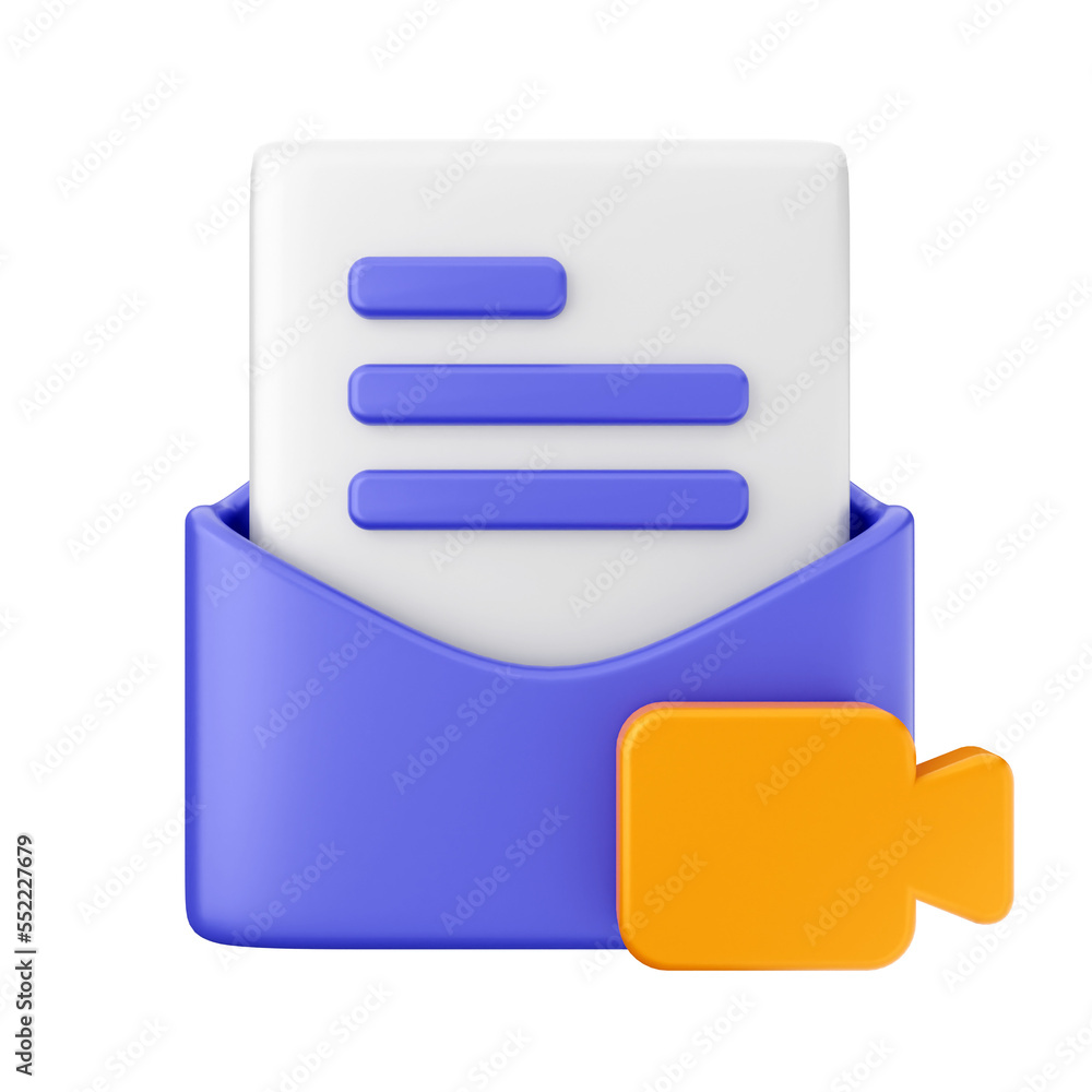 mail message email envelope icon illustration 3d render mail message email envelope icon illustration 3d render