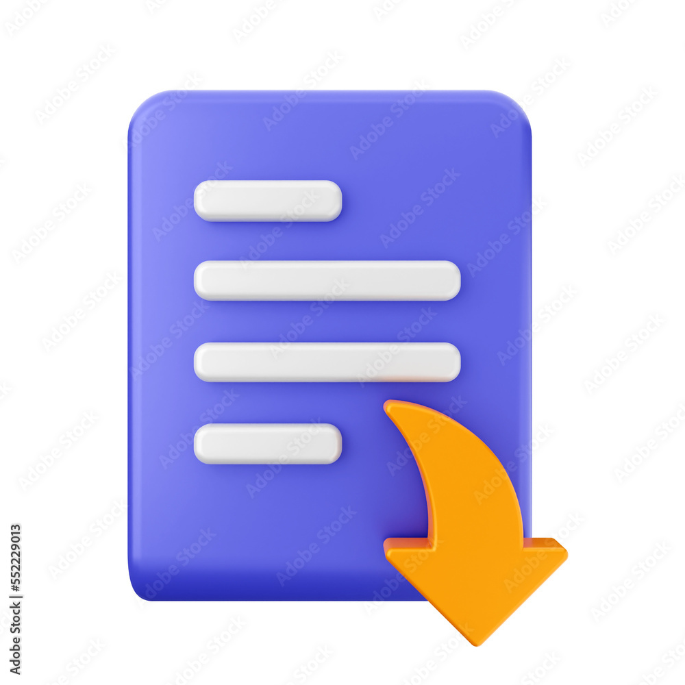 file data document icon illustration 3d render file data document icon illustration 3d render