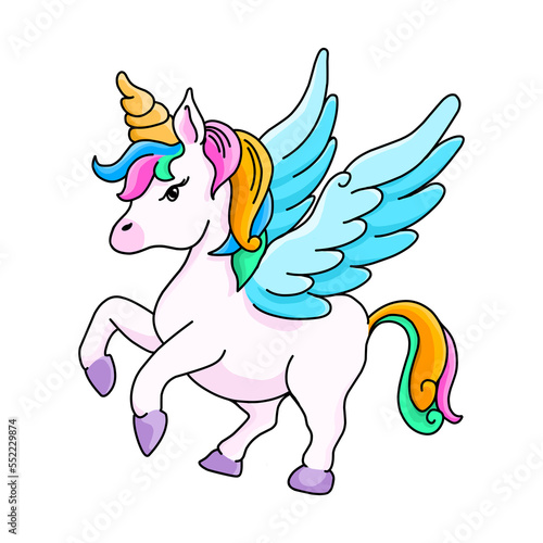 cute unicorn with cartoon style