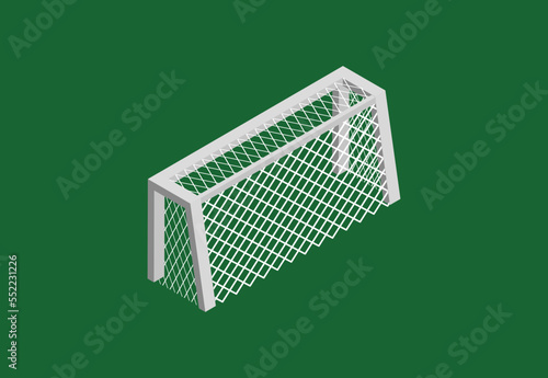 Goal post show the back portion in isometric view