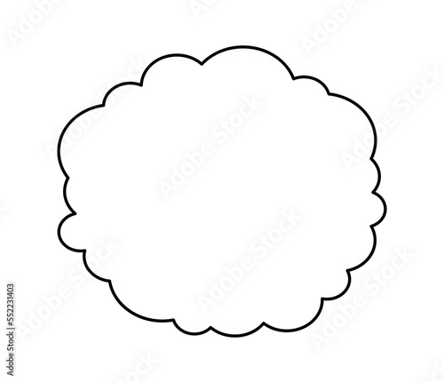 Cloud line icon. Graphic element for website. minimalistic creativity and art. Metaphor of interaction and communication. Good weather, atmosphere and climate. Cartoon flat vector illustration