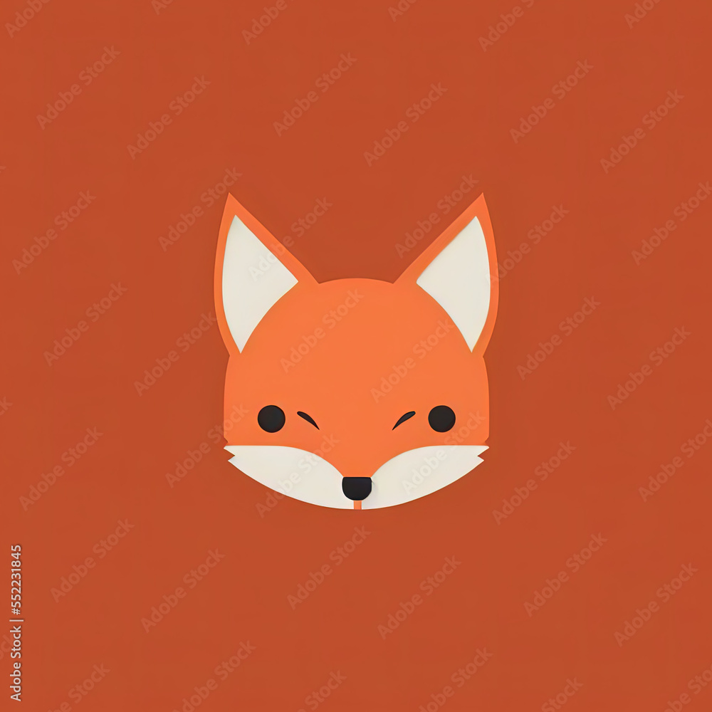 Obraz premium Icon of Baby Animal. Minimalist Isotype Design. 2D Flat Simplified Style. Copyspace for TEXT