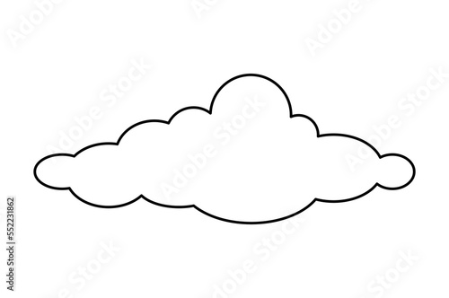 Cloud line icon. Sticker for social networks and messengers. Good weather symbol, climate and atmosphere, forecasts. natural landscape concept. Abstract pattern. Cartoon flat vector illustration
