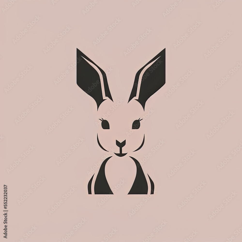 Obraz premium Icon of Baby Animal. Minimalist Isotype Design. 2D Flat Simplified Style. Copyspace for TEXT