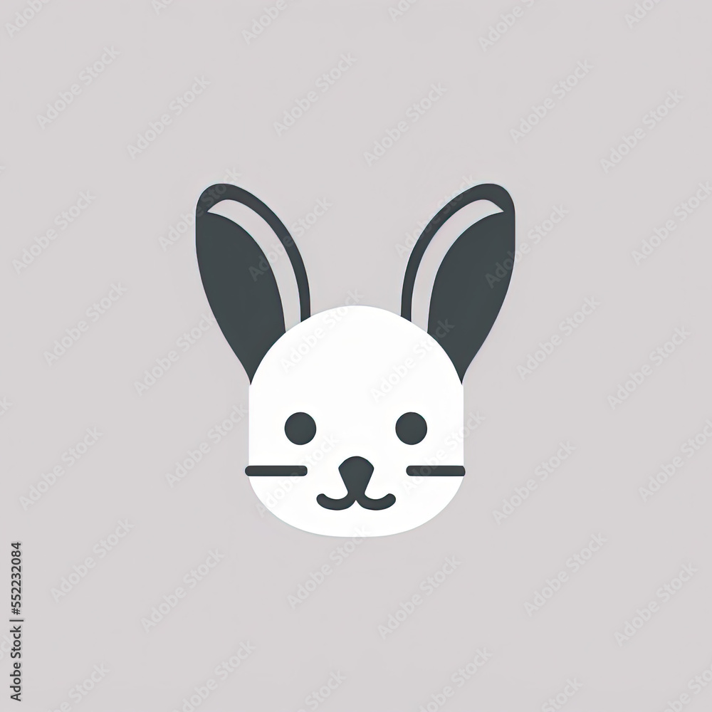 Obraz premium Icon of Baby Animal. Minimalist Isotype Design. 2D Flat Simplified Style. Copyspace for TEXT