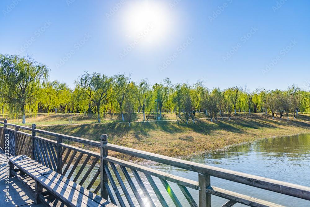 wooden bridge over the river wooden bridge over the river