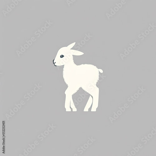 Icon of Baby Animal. Minimalist Isotype Design. 2D Flat Simplified Style. Copyspace for TEXT