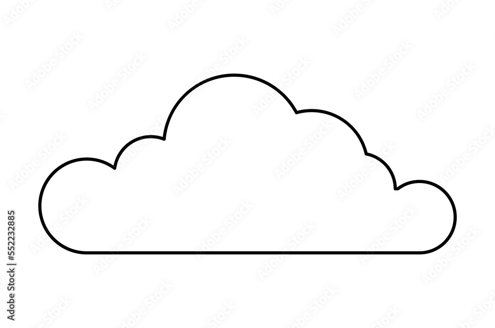 Cloud line icon. Graphic element for printing on fabric. Logo for companies and organizations. Symbol of tenderness and love. Godd weather, climate and atmosphere. Cartoon flat vector illustration Cloud line icon. Graphic element for printing on fabric. Logo for companies and organizations. Symbol of tenderness and love. Godd weather, climate and atmosphere. Cartoon flat vector illustration