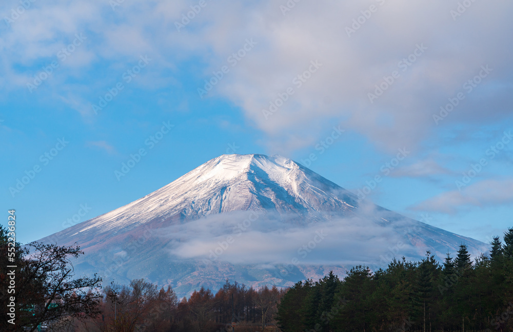 Mt. Fuji mountain with the cloudy