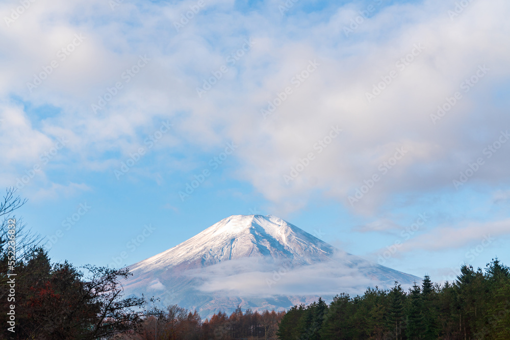 Mt. Fuji mountain with the cloudy