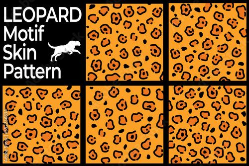 Fototapeta Naklejka Na Ścianę i Meble -  leopard skin pattern. animal skin pattern leopard texture vector. Leopard Spots Pattern. Leopard seamless pattern design. Wild animals skin motif.