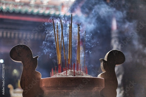 incense sticks in a temple