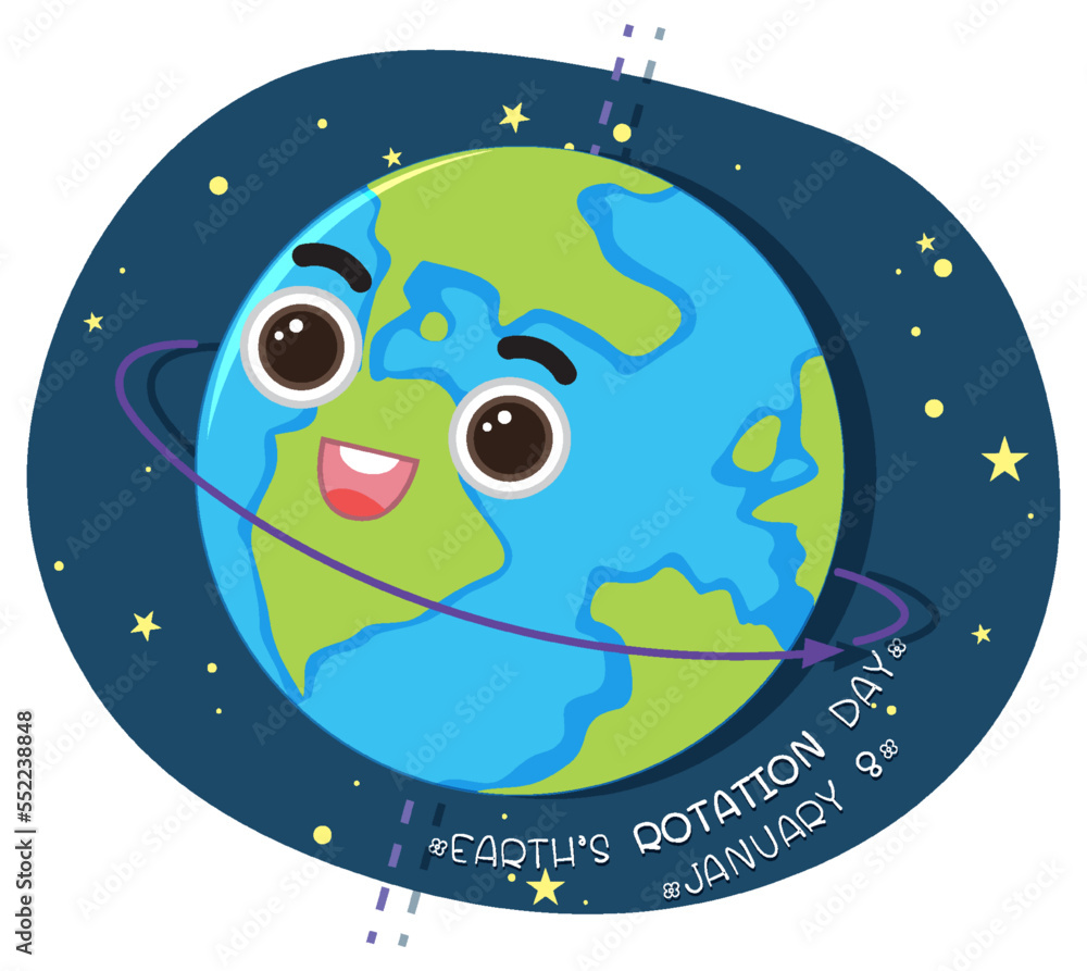 Fototapeta premium Earth's Rotation Day banner design