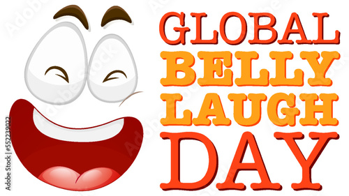 Global belly laugh day logo banner