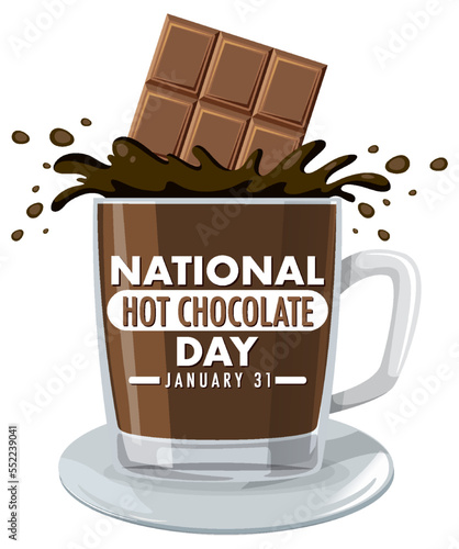 National Hot Chocolate Day Banner Design