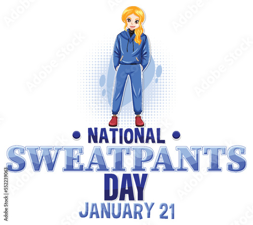National Sweatpants Day Text Banner