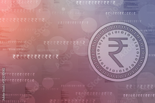 
Indian Rupee symbol on financial Background, Growth of Indian stock market, Abstract finance background, Stock market Concept background