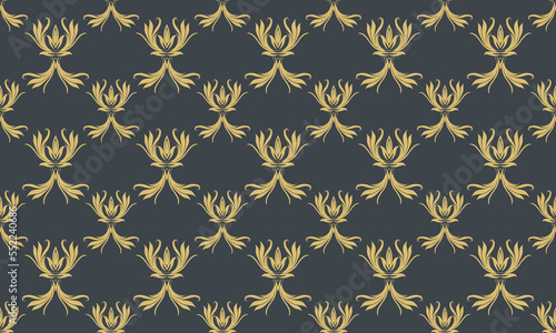 Damask Fleur de Lis seamless pattern vector background wallpaper Fleur de Lis pattern Scandinavian batik Digital texture Design for print printable fabric saree border.