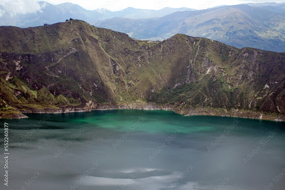 Lake Quilotoa, a crater lake in the Andes, near Latacunga, Ecuador