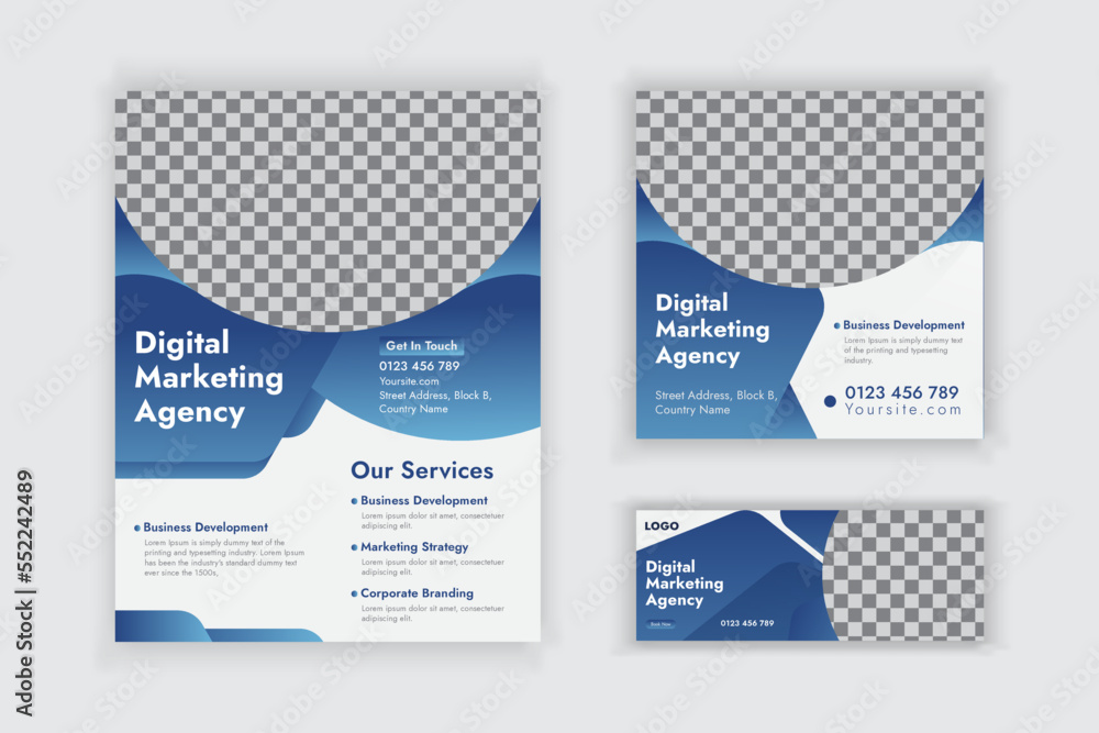 Creative Modern Corporate Flyer Social Media Post and Web Banner Template Design